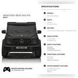 Mercedes-Benz G63 XXL Kids Ride On SUV Matte Black