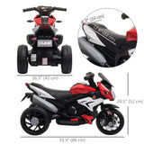 Qaba 6V Kids Ride-On Motorbike Toy with Lights and Music