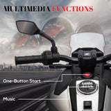 Qaba 12V Kids Ride-On Motorbike Toy with Training Wheels