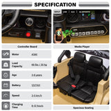 Toyota FJ Cruiser 12V Truck 1 Seater Ride-On Car with LED Lights, Remote Control, and MP3 Player, Licensed