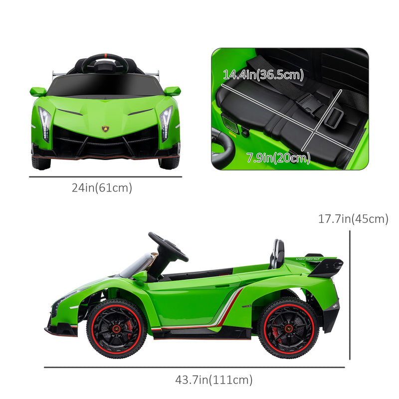 Aosom 12V Electric Lamborghini  Ride on Car Kids Ride-on Toy for Boys and Girls with Remote Control