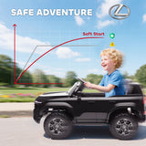 Qaba 12V Kids Ride-On Car Toy with Remote Control Black