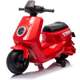 12V Ride on Car for Kids, 1 Seater Kids Vespa Motorcycle Scooter with MP3 Player and Lights