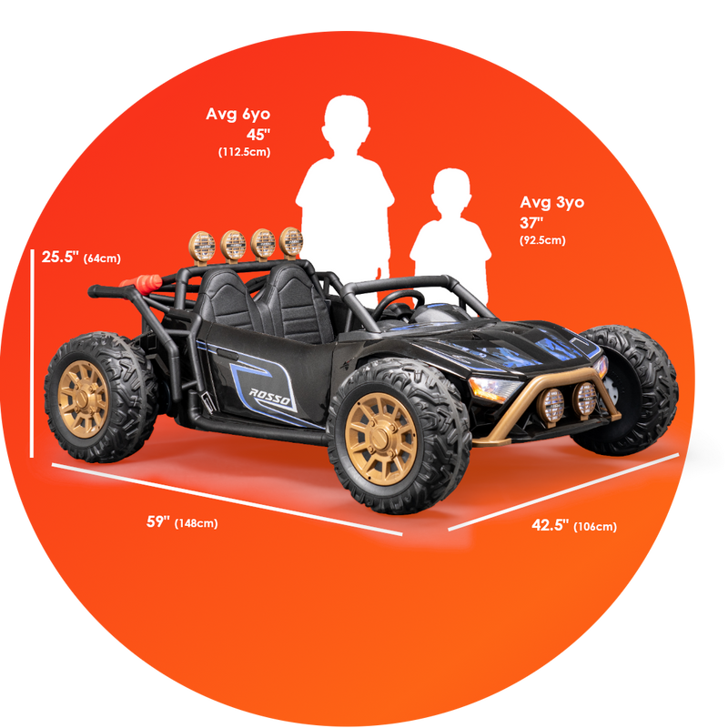 Special Edition XDB 24V 2 Seater Ride On/ Buggy With Parental Control, Rubber Tires