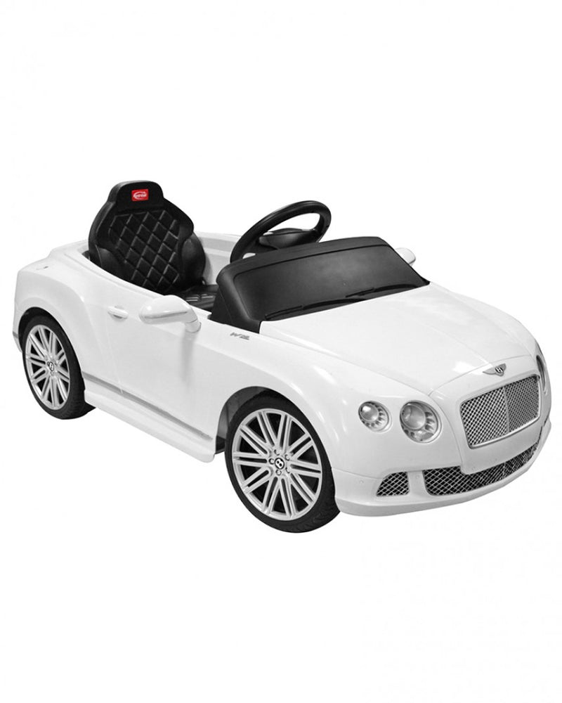 Ride On Car 12v Bentley Continental GT White - Kids On Wheelz