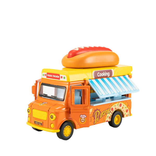 STEM Toys - Alloy Dining Pull-Back Magnetic Induction Car 【Hotdog Food Truck】 - Kids On Wheelz