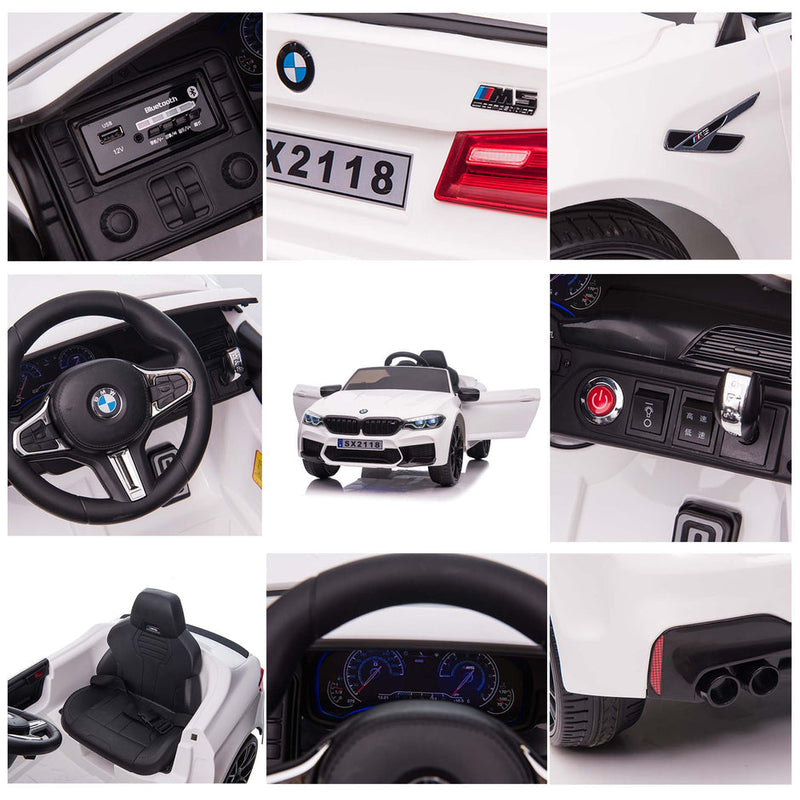 BMW M5, vehículo eléctrico para niños de 12 V con control remoto - Kids On Wheelz