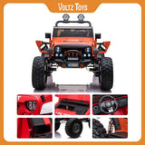 2 Seater Lifted Monster Jeep 12V Electric Ride On Truck for Kids with Parental Remote Control, Voltz Toys