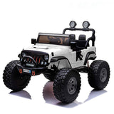 Jeep Monster clásico de 2 plazas con mando a distancia, asiento de piel y neumáticos de goma 