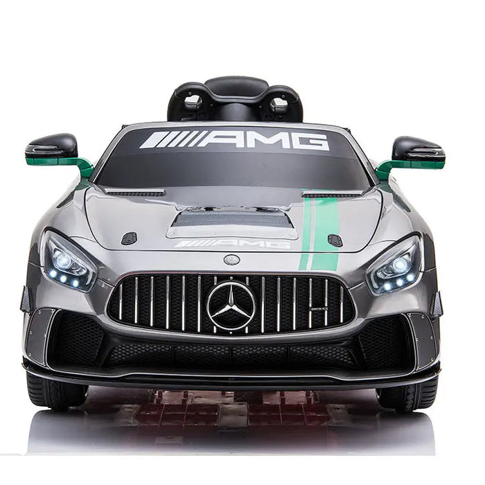 Ride-On Car 12V Mercedes-Benz GT4 Silver Green Limited Edition