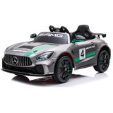 Ride On Car 12v Mercdes Benz GT4 Sliver Green Limted Editon- KidsOnWheelz - Kids On Wheelz