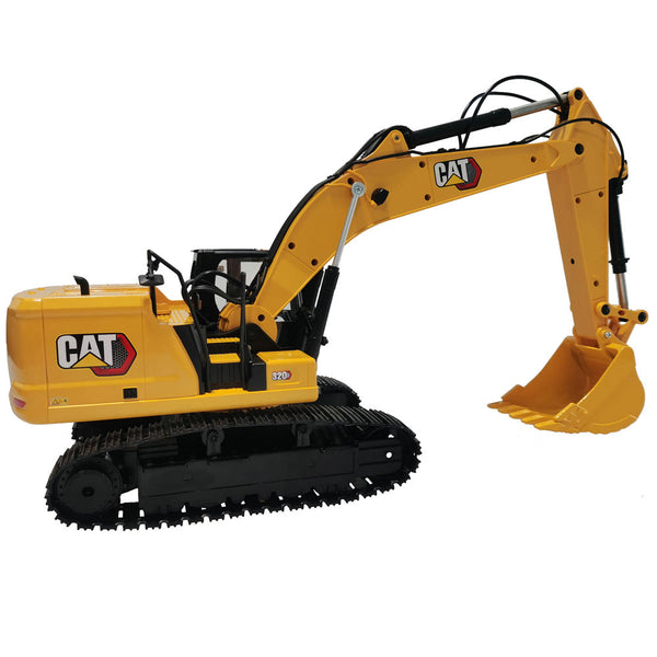 Excavadora hidráulica 1:16 RC Cat 320 con 3 herramientas intercambiables, 28005 