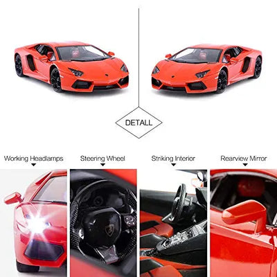 1:14 Lamborghini Aventador R/C Car – Realistic Lights – Kids On Wheelz