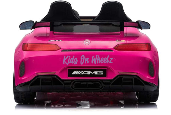 MERCEDES BENZ AMG GTR 12V KIDS RIDE ON 2 SEATER - PINK - Kids On Wheelz