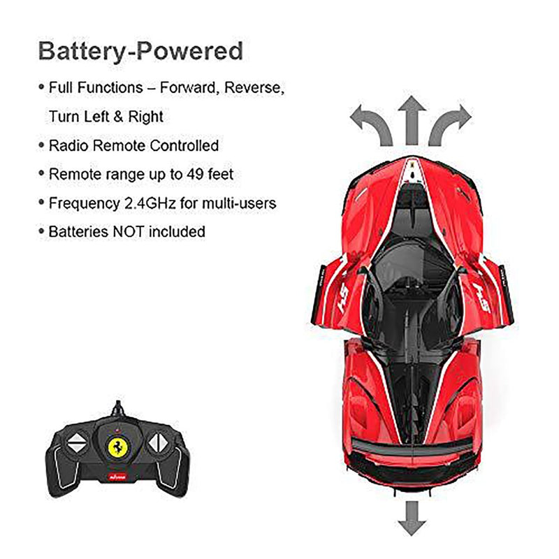 RASTAR RC Car Kits to Build, 1/18 Ferrari FXX-K EVO RC Car Assembly Building Kit with Remote, 92pcs DIY, STEM Kits for Kids Ages 8+