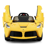 Ride On Car 12V Ferrari Laferrari Yellow - Kids On Wheelz
