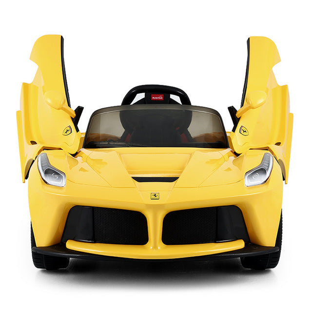 Ride On Car 12V Ferrari Laferrari Yellow - Kids On Wheelz