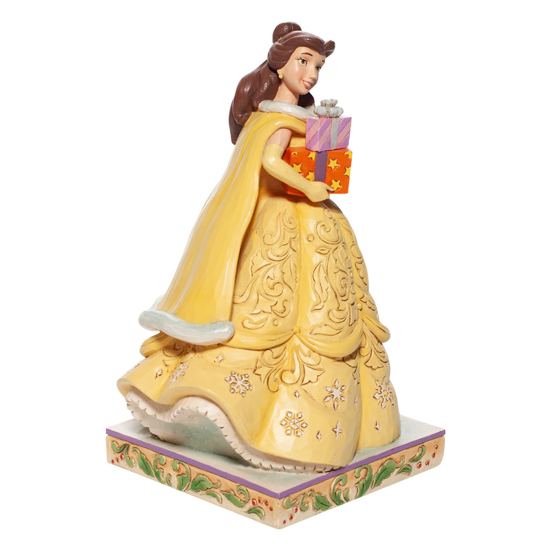 Disney Traditions Christmas Belle Figurine By Jim Shore