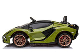 Coche eléctrico para niños con licencia oficial Lamborghini Sian 12V - Verde oscuro