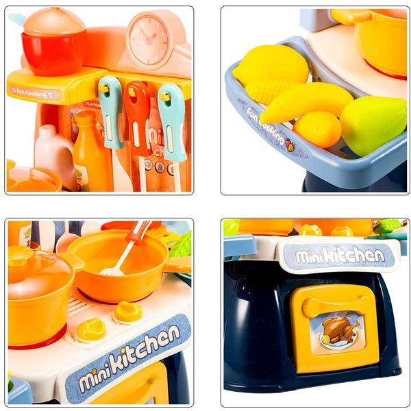 STEM Toys - Cooking Toys Mini Kitchen Set for kids 【Pink】