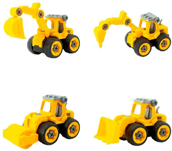 STEM Toys - 4 in 1 Take Apart Construction Vehicles 【A】 - Kids On Wheelz