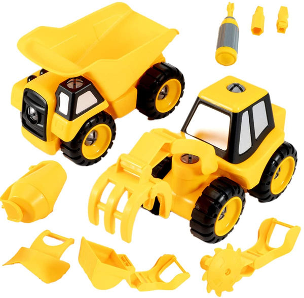 STEM Toys -  2 in 1 Take Apart Construction Vehicles - Kids On Wheelz