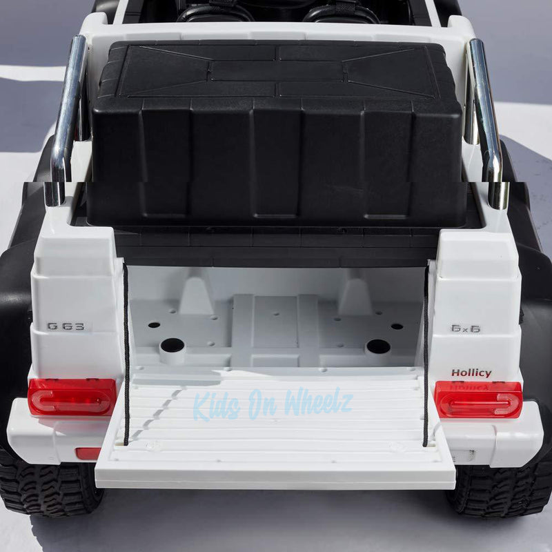 MERCEDES BENZ G63 6x6 RIDE ON CAR 12V PARENT SEAT - WHITE