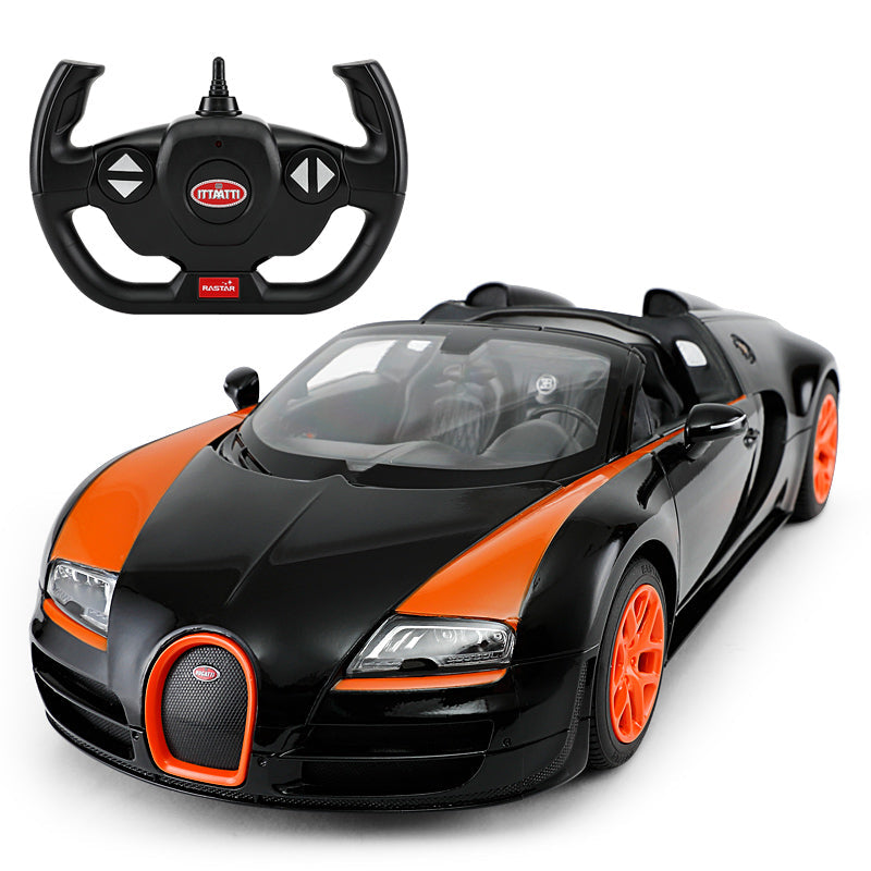 Bugatti Veyron 16.4 Grand Sport Vitesse RC Car 1/14 Scale Licensed Remote Control Toy Car with Working Lights by Rastar