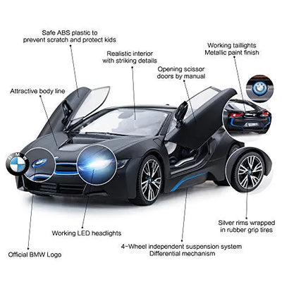 ミニカー i8 RASTAR Remote Control Car, 1:14 BMW i8 Radio Remote Control