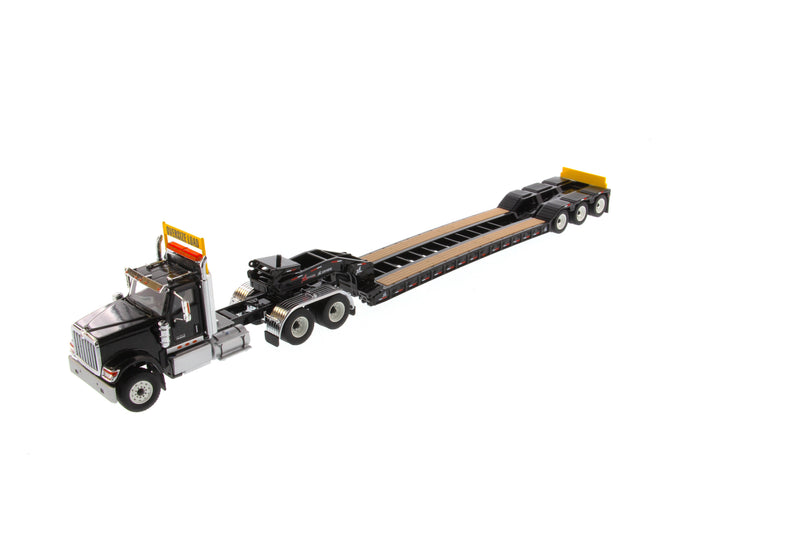 1:50 International HX520 Tandem Tractor with XL 120 Trailer. Including both rear boosters - Black, 71017