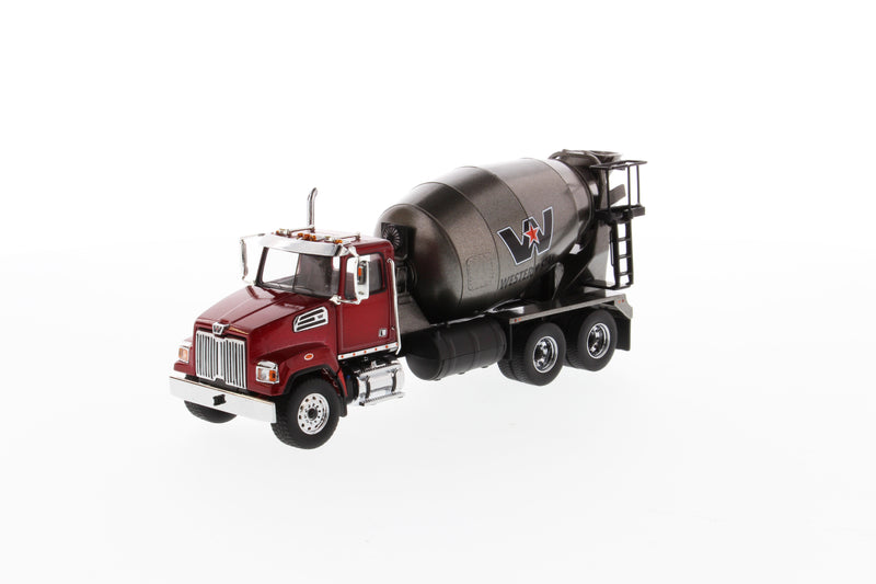 1:50 Western Star 4700 SF Concrete Mixer   - Metallic red cab + Gun metal dump, 71033