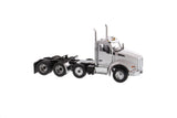 1:50 Kenworth T880S SBFA Day Cab Tandem Tractor with Pusher Axle- Metallic White cab, 71058