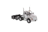 1:50 Kenworth T880S SBFA Day Cab Tandem Tractor with Pusher Axle- Metallic White cab, 71058