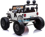 Lifted Jeep Monster Edition Ride On Car 12V 2 Seater  White - Kids On Wheelz