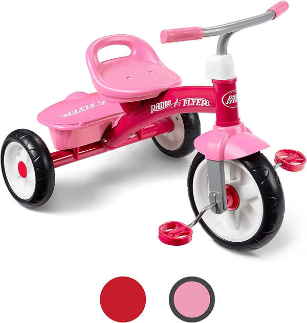 Triciclo de piloto rosa Radio Flyer 