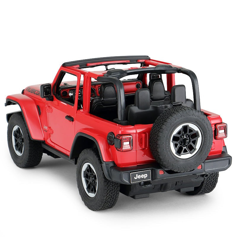 Jeep Wrangler Off-Road RC Car 1/14 Scale Licensed Remote Control Toy Car with Open Doors and Working Lights by Rastar