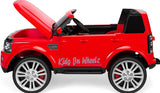 LAND ROVER DISCOVERY 12V KIDS RIDE ON 2 SEATER - RED