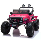 Jeep Monster classique 2 places surélevée avec télécommande, siège en cuir et pneus en caoutchouc 