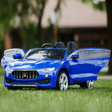 Ride On Car 12v Maserati Levante Blue - Kids On Wheelz