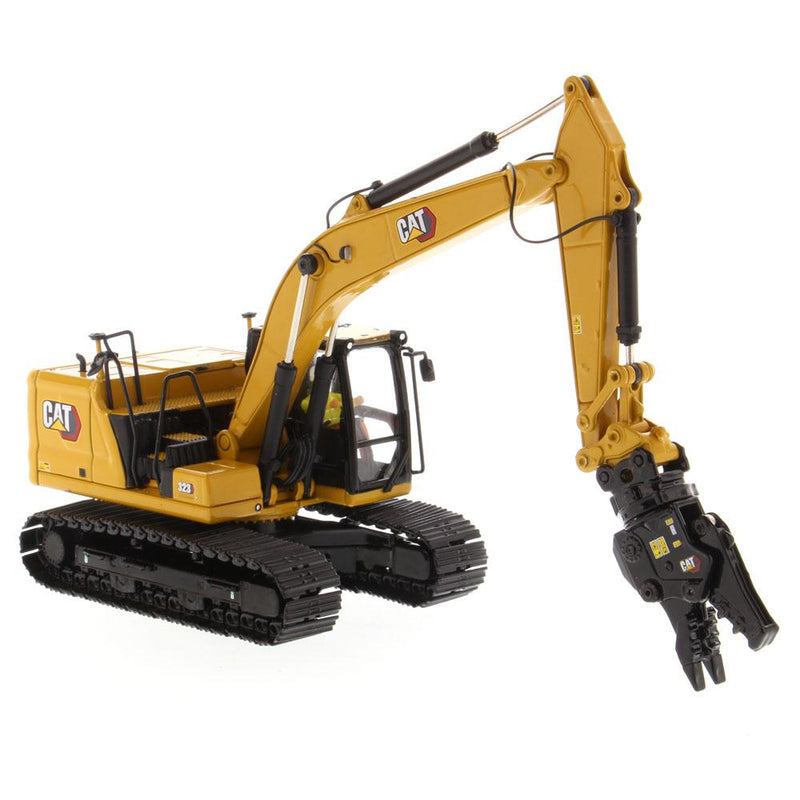 Excavadora hidráulica Cat® 323 a escala 1:50 con 4 herramientas nuevas - Serie High Line de próxima generación, 85657