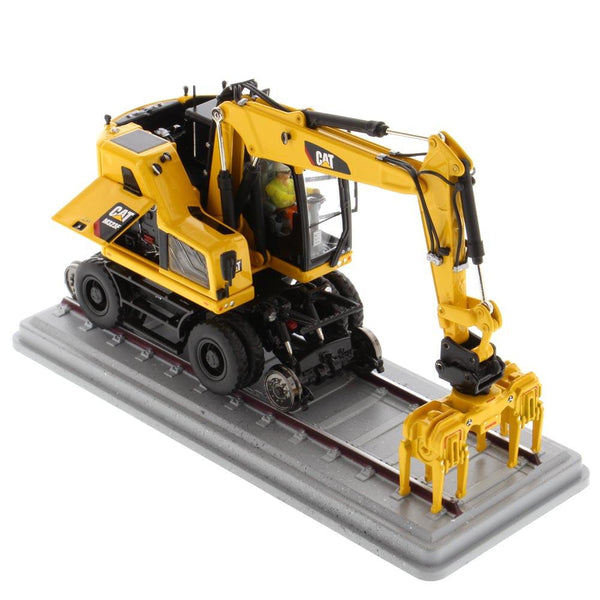 Excavadora de ruedas de ferrocarril Cat® M323F 1:50 - Versión amarilla de seguridad Serie High Line, 85661
