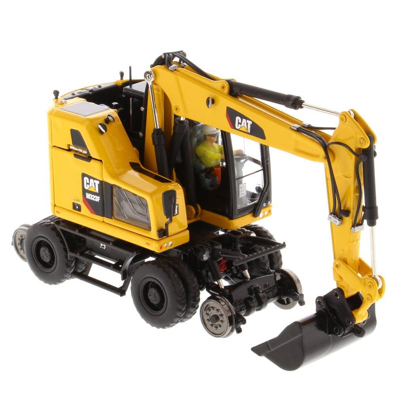 Excavadora de ruedas de ferrocarril Cat® M323F 1:50 - Versión amarilla de seguridad Serie High Line, 85661