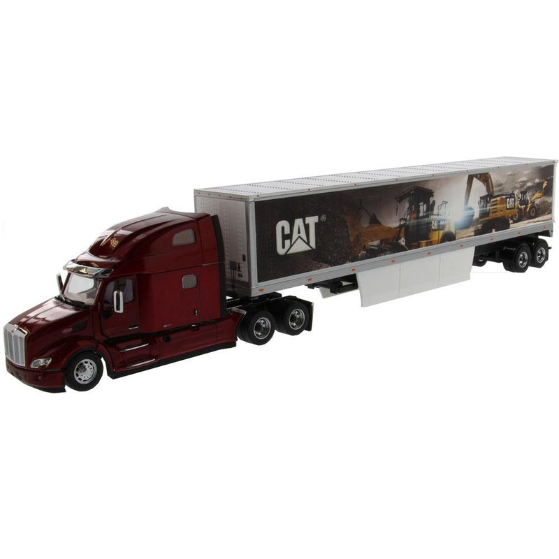 1:50 Peterbilt 579 Sleeper Cab with Cat® Mural Trailers Transport Series, 85665