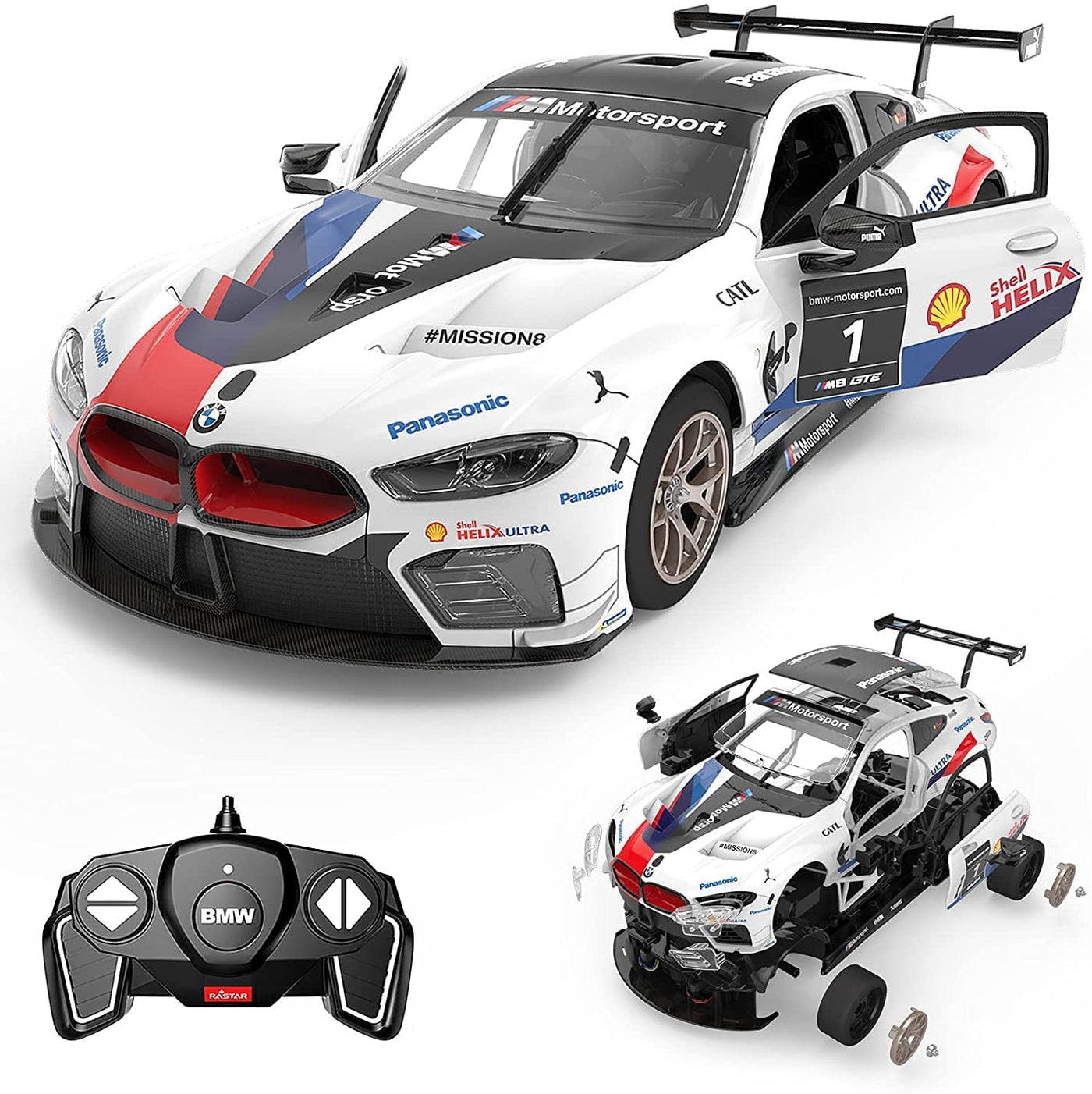 BMW M8 GTE 1/18スケールモデル BMW M8 GTE 1/18 Scale DIY Building RC Car Kit Licensed with