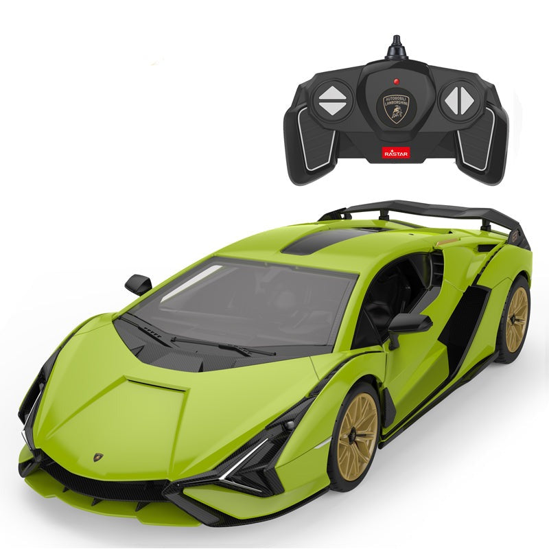 Lamborghini Sian 1/18 Scale DIY Building Kit Licensed with Remote Control and Customization Stickers by Rastar, 72pcs