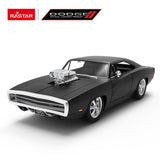 Dodge Charger R/T with Engine RC Car 1/16 Licensed Remote Control Toy Car with Open Doors and Working Lights by Rastar, Fast & Furious