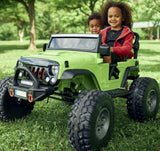 Coche de paseo Jeep Monster Edition levantado 12V 2 plazas rosa - Kids On Wheelz