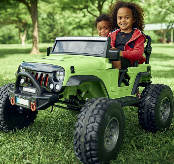 Lifted Jeep Monster Edition Ride On Car 12V 2 places Rose - Kids On Wheelz