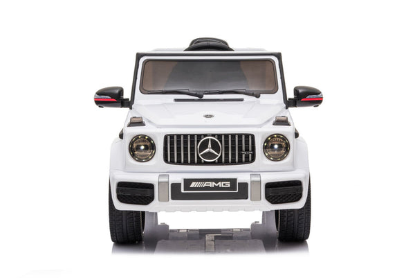 Mercedes-Benz AMG G63, Voiture électrique pour enfants 12 V avec télécommande parentale, lumières LED, siège en cuir et MP3 - Kids On Wheelz