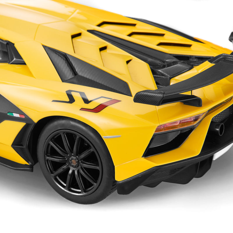 Voiture télécommandée Rastar 1:14 Lamborghini Aventador SVJ - Jaune – Kids  On Wheelz